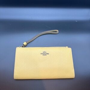 Coach Mustard Yellow Wristlet
